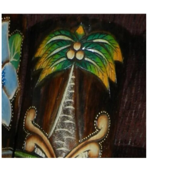 Hand Crafted Polynesian Hawaiian Style Painted 19.5 " Tiki Masks X2 🆕📦🏃🏻💨🚚 - Picture 9 of 16